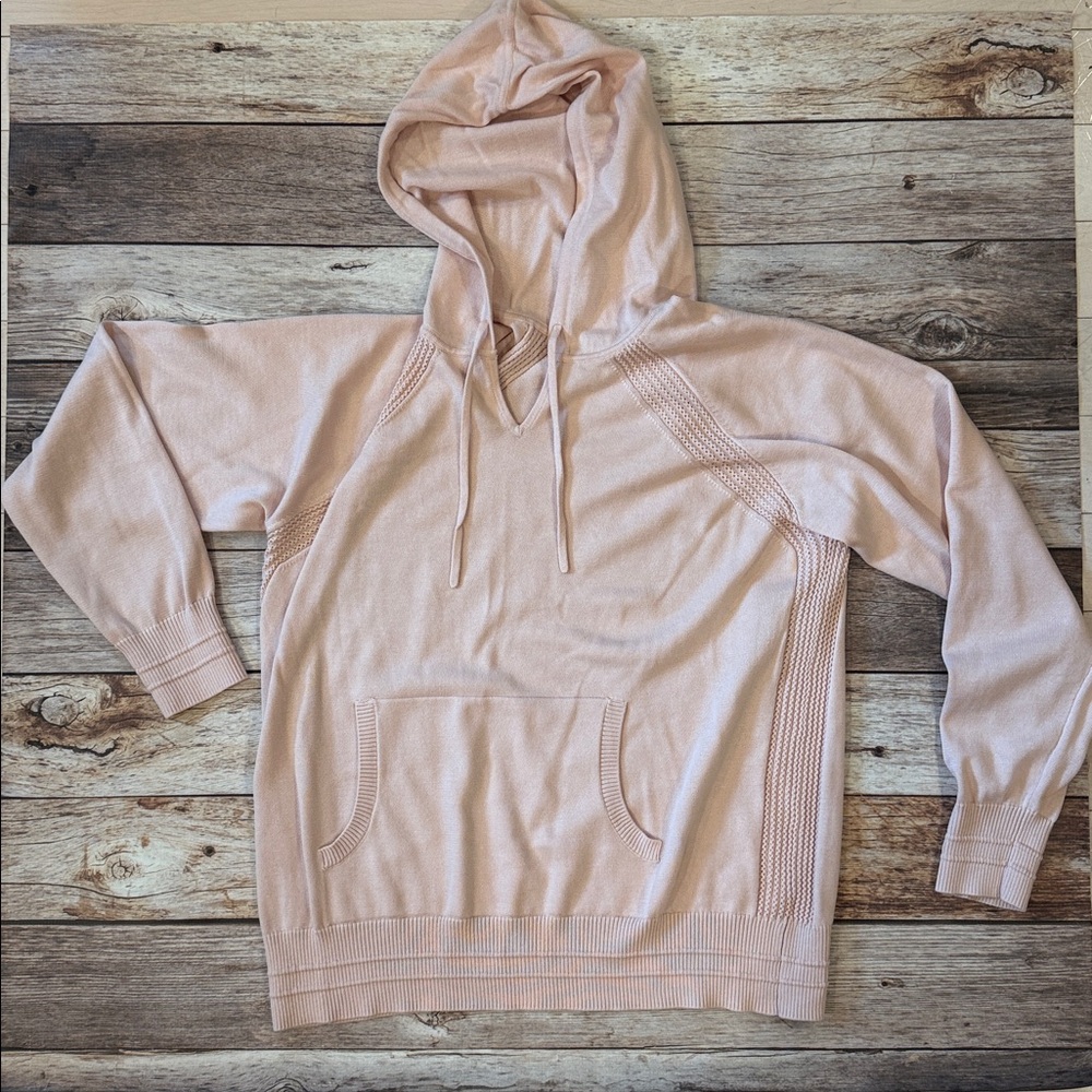Athleta Light Pink Ribbed Knit Top